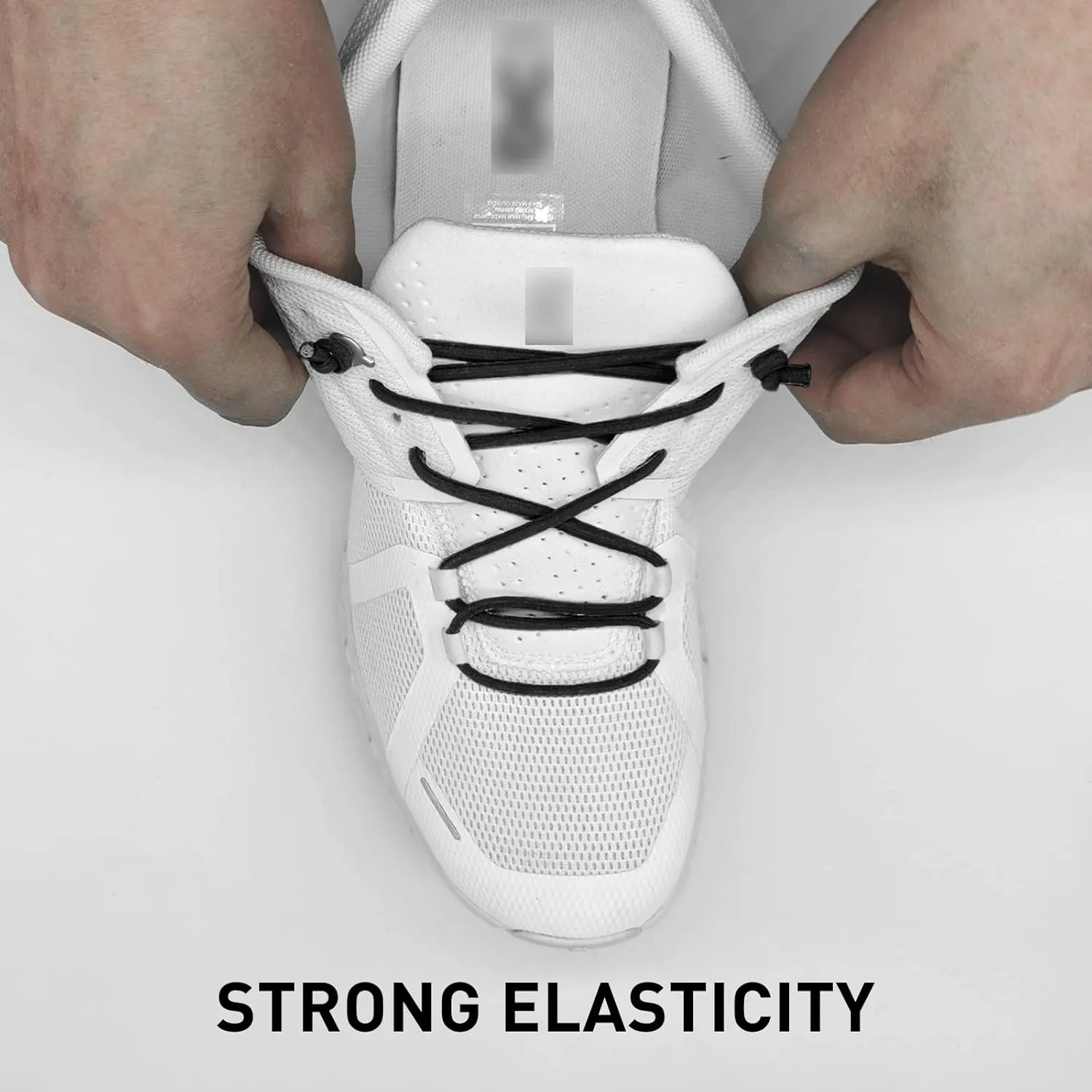 3 Pairs Elastic Shoe Laces Replacement Laces for Running Shoes,Stretch Oval Strings Replacement Shoestrings