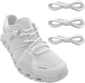 3 Pairs Elastic Shoe Laces Replacement Laces for Running Shoes,Stretch Oval Strings Replacement Shoestrings