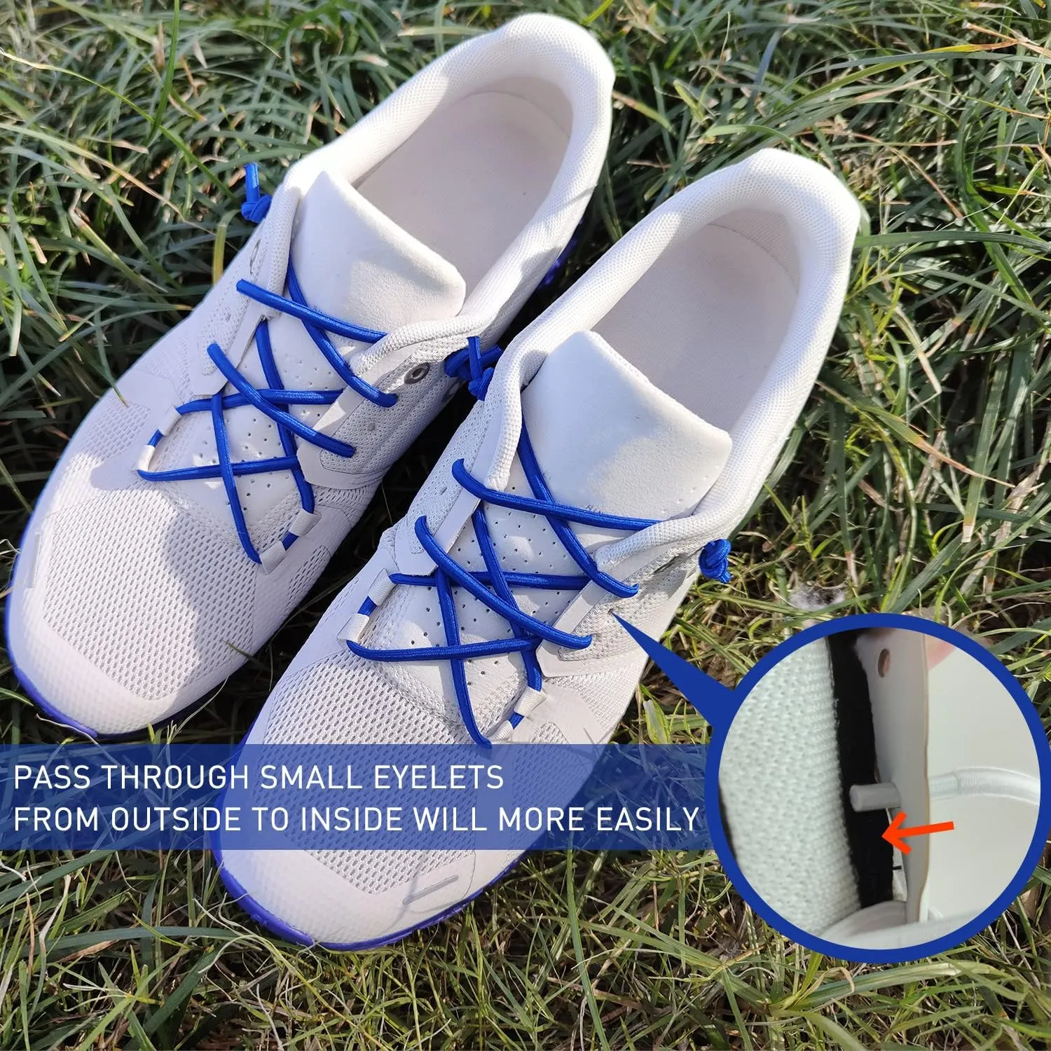 3 Pairs Elastic Shoe Laces Replacement Laces for Running Shoes,Stretch Oval Strings Replacement Shoestrings