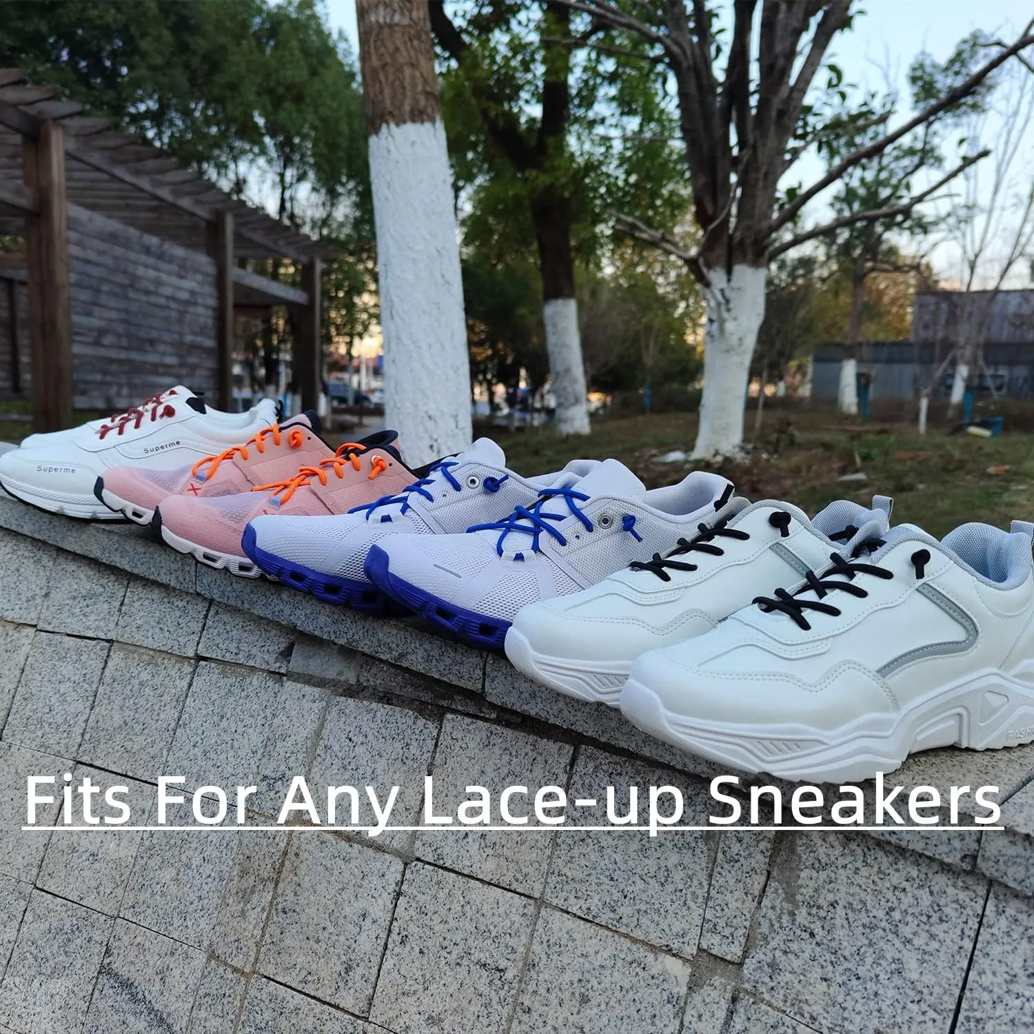 3 Pairs Elastic Shoe Laces Replacement Laces for Running Shoes,Stretch Oval Strings Replacement Shoestrings