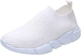 Aniywn Women's Sports Shoes Breathable Mesh Flat Running Shoes Casual Slip On Walking Shoes Lightweight Sneakers