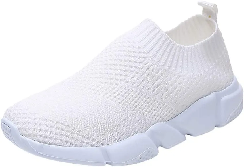 Aniywn Women's Sports Shoes Breathable Mesh Flat Running Shoes Casual Slip On Walking Shoes Lightweight Sneakers