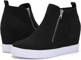 Athlefit Women's Wedge Sneakers Hidden Heel Platform Wedge Booties Hidden Wedgie Sneakers