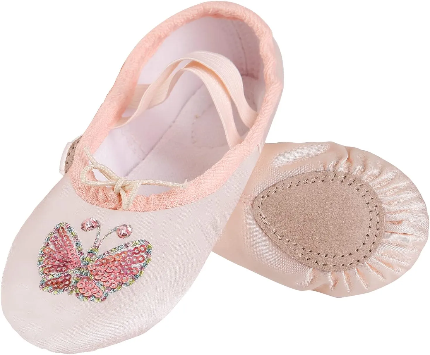 Ballet Shoes for Girls, Split Sole Toddler Ballet Shoes Satin Ballet Slippers for Girls Toddler/Little/Big Kid