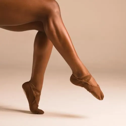 Ballet Shoes for Women, Men & Children, Durable Cotton Canvas, Adjustable Width, Split Sole, 6 Skin Tone Shades