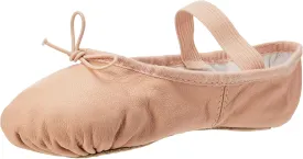 Bloch Dance Girl's Dansoft Full Sole Leather Ballet Slipper/Shoe, Theatrical Pink, 8 Wide Toddler