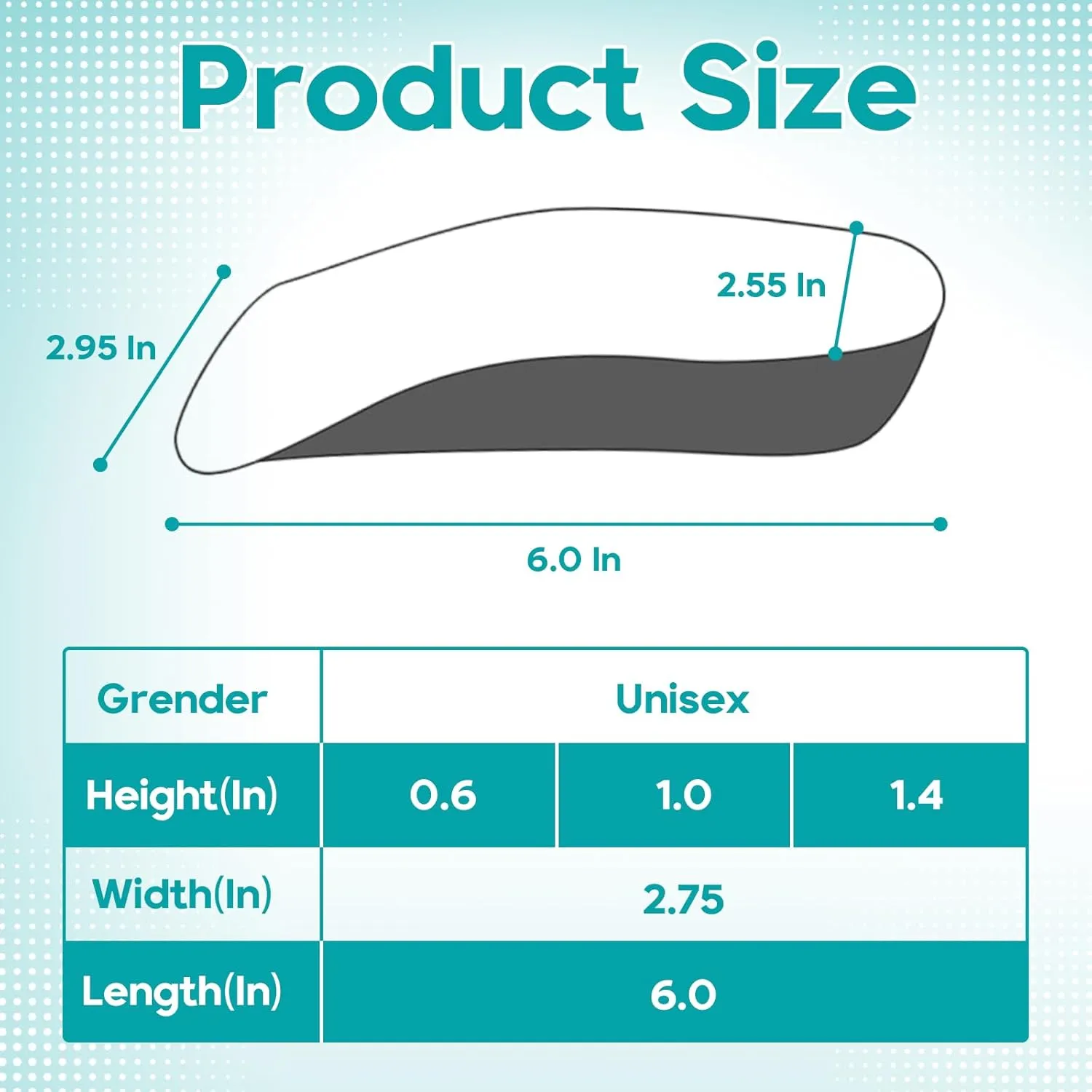 Brandone Insoles - Orthopedic High Pads 1.0 - Height Increase Insoles - Arch Support Insoles for Plantar Fasciitis, Flat Feet, Over-Pronation, Achilles Tendonitis, Foot Pain Relief (Gray, 1.4Inch)