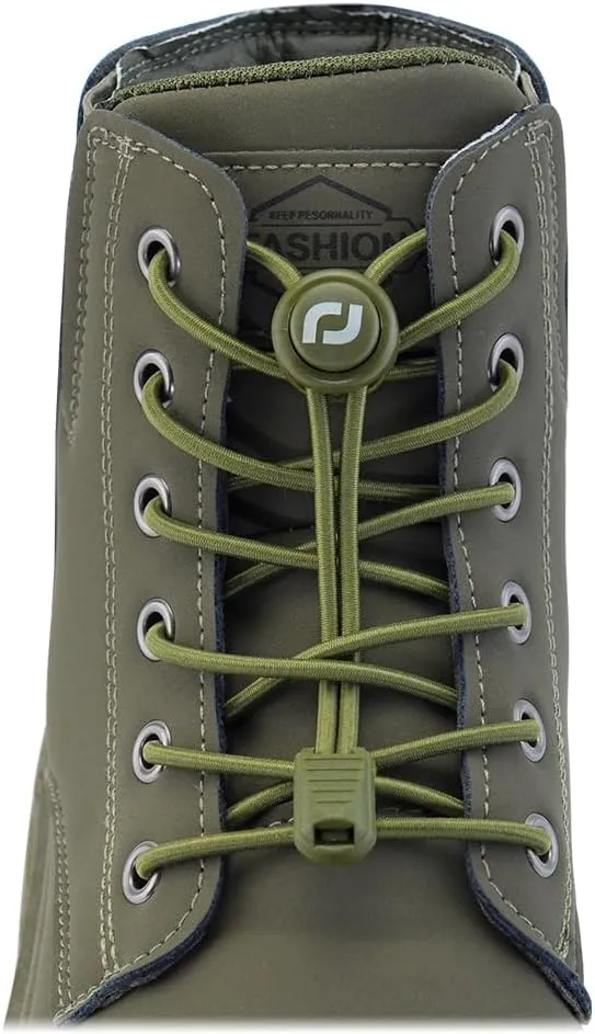 Extra Long No Tie Shoelaces - Elastic Tieless Round Boot Laces for Hiking Shoes, Work Boots and Running Sneakers