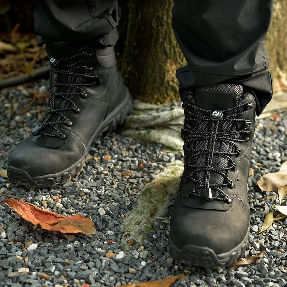 Extra Long No Tie Shoelaces - Elastic Tieless Round Boot Laces for Hiking Shoes, Work Boots and Running Sneakers