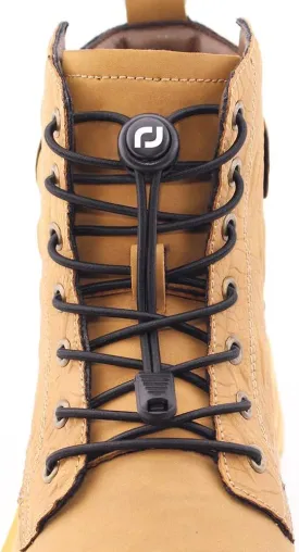 Extra Long No Tie Shoelaces - Elastic Tieless Round Boot Laces for Hiking Shoes, Work Boots and Running Sneakers