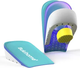 Heel Lifts for Pain Relief - Bukihome Heel Pads Achilles Tendonitis, Leg Length Discrepancy - Heel Cups Plantar Fasciitis, Height Increase Shoe Insoles for Men Women - 0.6" Height, Small (1 Pair)