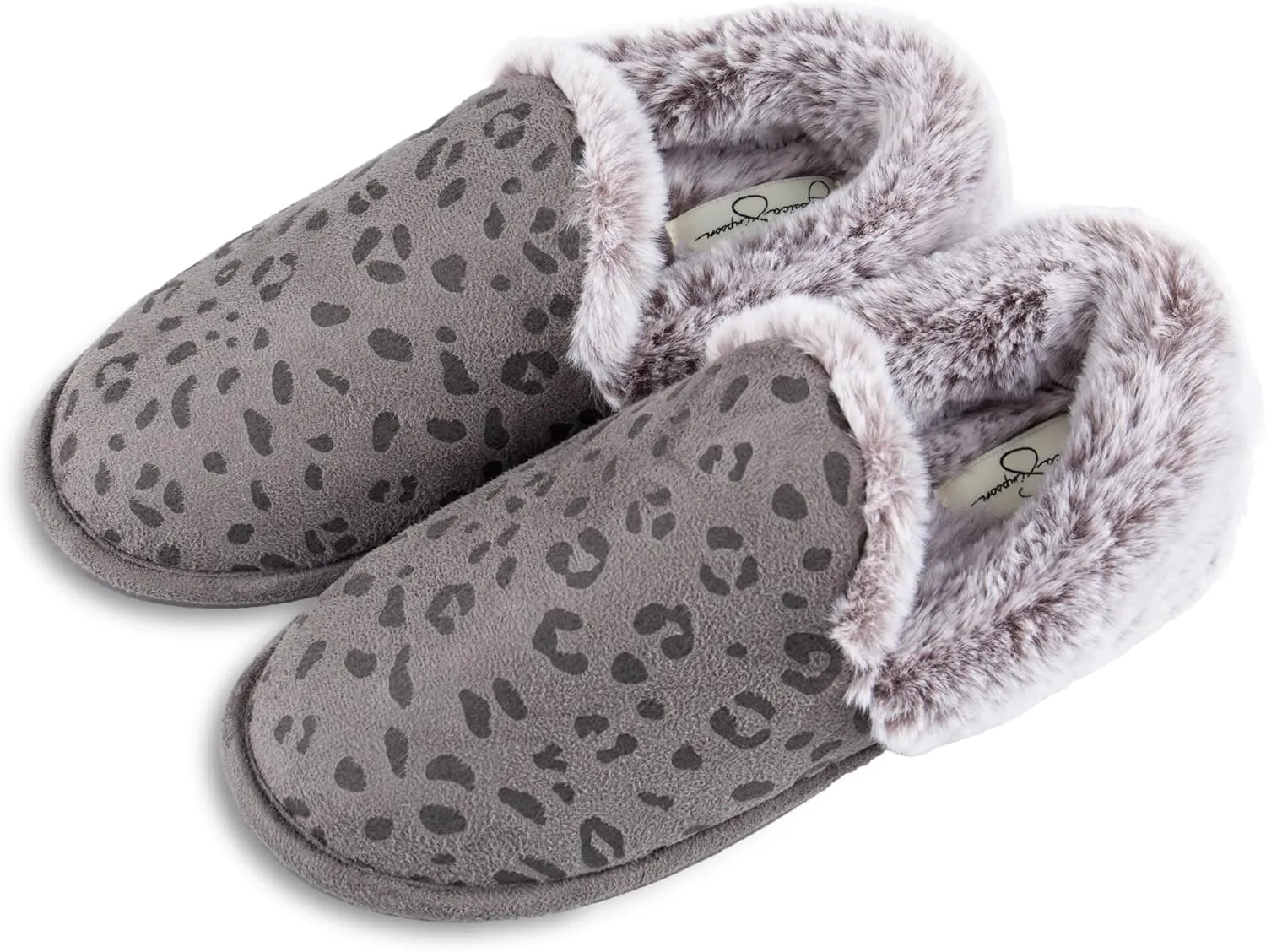 Jessica Simpson Women's Plush Fashion Scuff Slipper House Shoe with Memory Foam