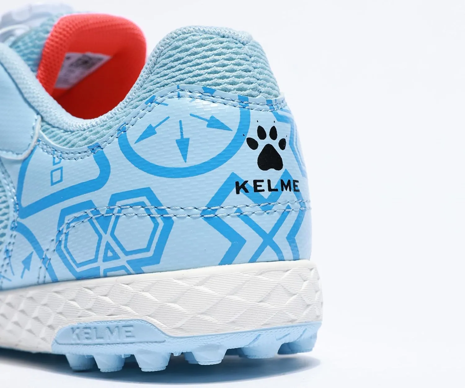 KELME Kids' Indoor Soccer Cleats, Breathable Mesh Turf Futsal Shoes, Turn-Lock, Boys Girls Football Baseball Softball Sneaker for Little/Big Kid