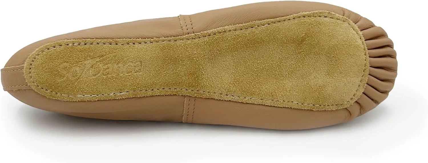 Kids Leather Ballet Shoes, Elastic Casing, Full Sole Slipper, Bella - SD69s