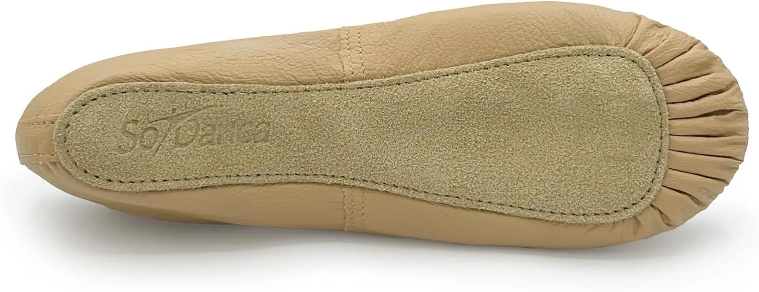 Kids Leather Ballet Shoes, Elastic Casing, Full Sole Slipper, Bella - SD69s