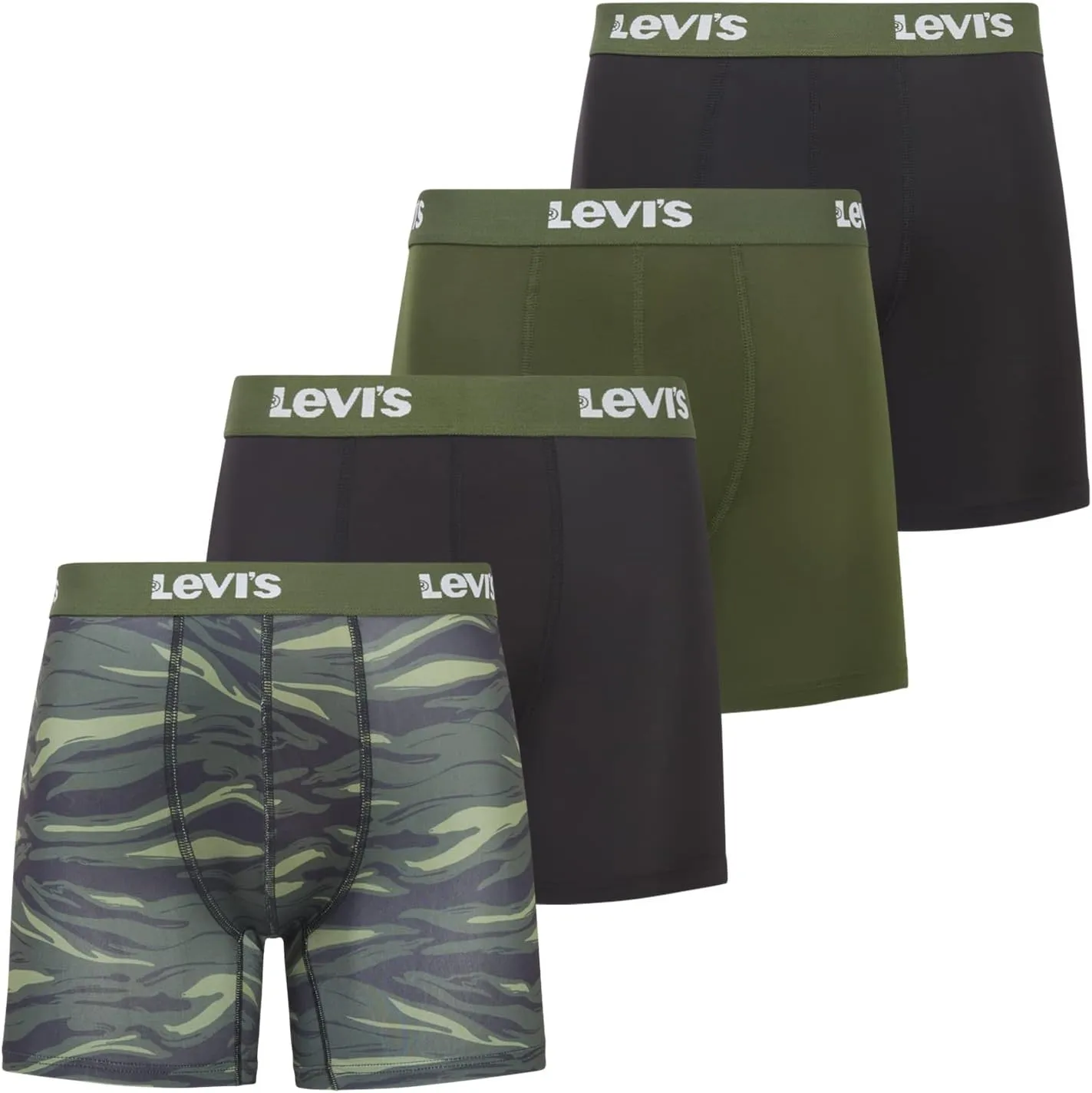 Levi's Mens Underwear Microfiber Boxer Brief for Men Ultra Soft 4 Pack