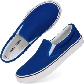 Low-Top Slip Ons Women's Fashion Sneakers Casual Canvas Sneakers for Women Comfortable Flats Breathable Padded Insole Slip on Sneakers Women Low Slip on Shoes
