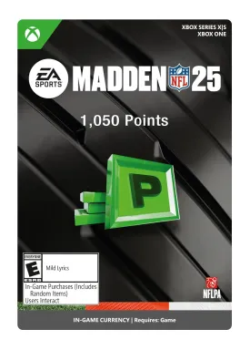 Madden NFL 25: 1050 Madden Points - Xbox [Digital Code]