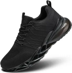 Mens Air Cushion Fashion Sneakers Breathable Blade Running Walking Shoes Comfortable Non Slip Work Sport Fitness Athletic Tennis Shoes