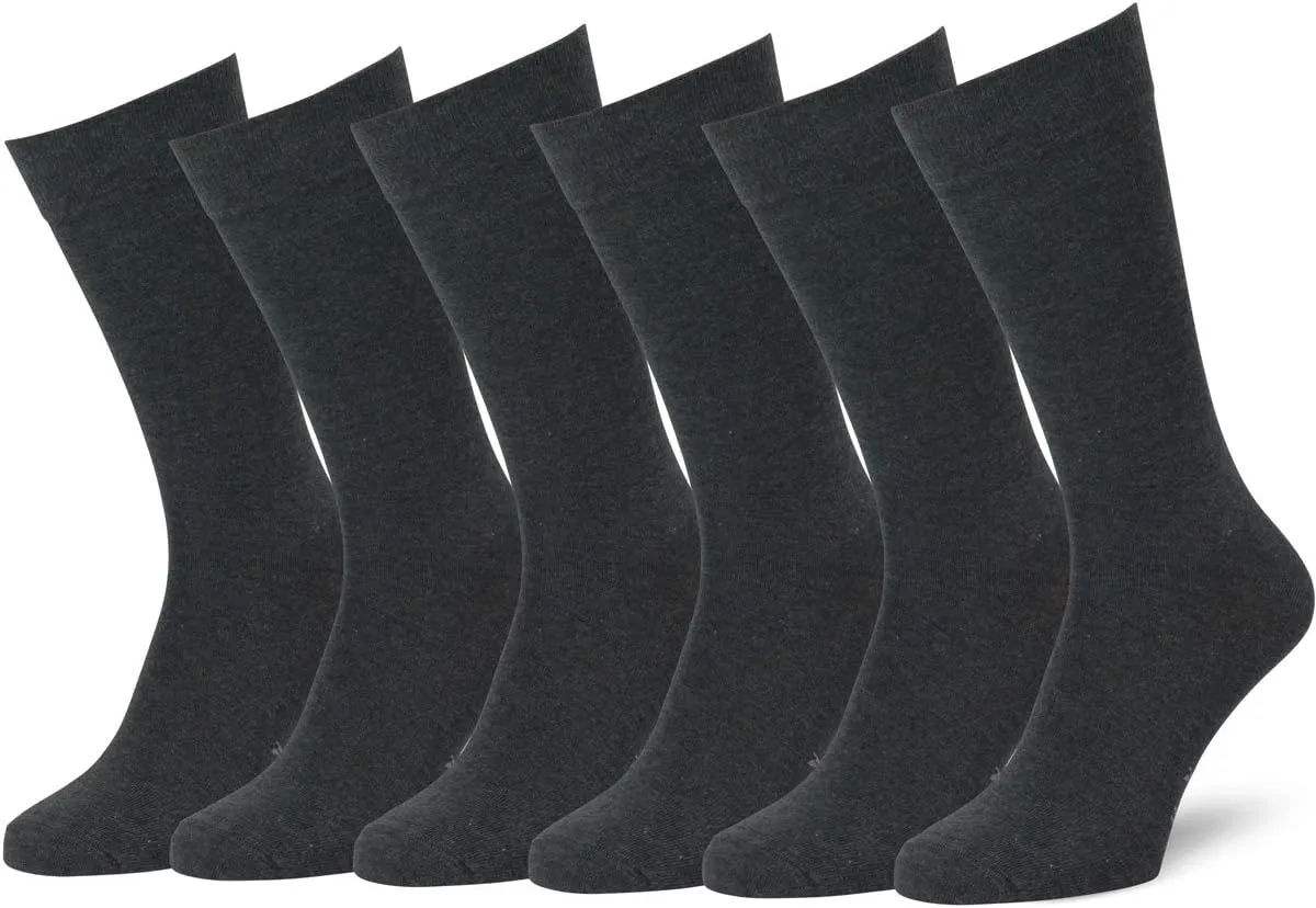 Mens Dress Socks, Seamless Toe Soft Comfortable Combed Cotton Many Colors Long Mid Calf Crew Mens Socks Reinforced Heel n Toe
