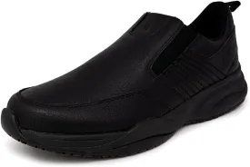 Nautica Slip On Black Non Slip Work Shoes, Safety Water Resistant Chef Kitchen Trabajo Zapatos Restaurant or Food Service Sneakers - Comfortable and Lightweight for Men and Women