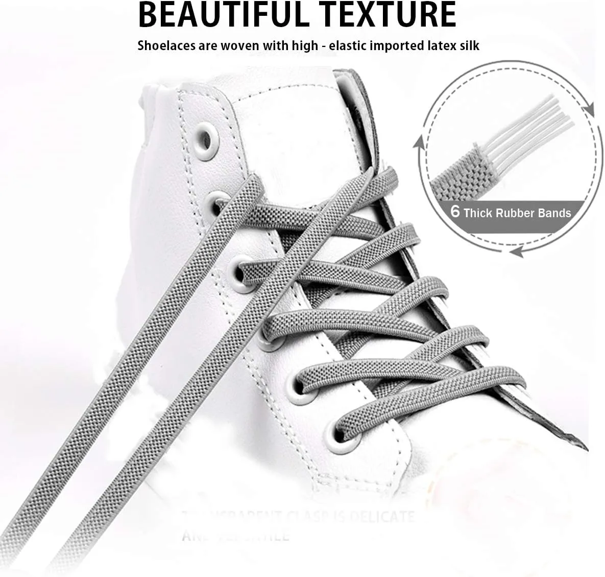 No Tie Shoelaces, Elastic Shoelaces for Adults/KidsElastic No Tie Shoe Laces