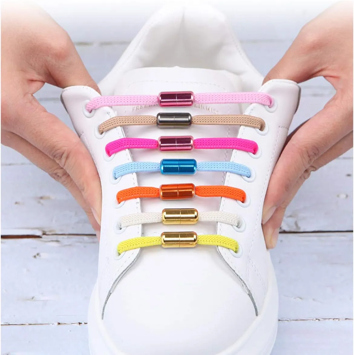 No Tie Shoelaces, Elastic Shoelaces for Adults/KidsElastic No Tie Shoe Laces