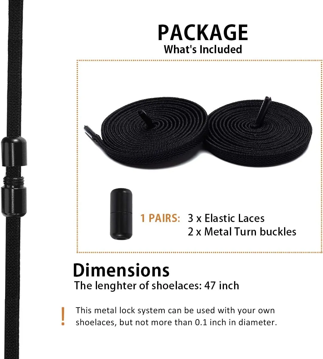 No Tie Shoelaces, Elastic Shoelaces for Adults/KidsElastic No Tie Shoe Laces