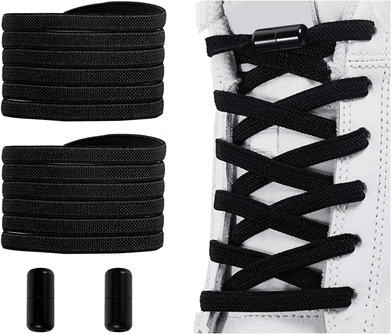 No Tie Shoelaces, Elastic Shoelaces for Adults/KidsElastic No Tie Shoe Laces