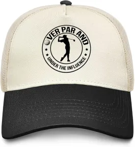 Over Par and Under The Influence Hat Golfer Gifts for Men for Men Golf Birthday Gifts for Mens