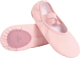 Phoeswan Ballet Shoes for Girls, PU Leather Girls Dance Slippers for Toddler/Little Kid/Big Kid