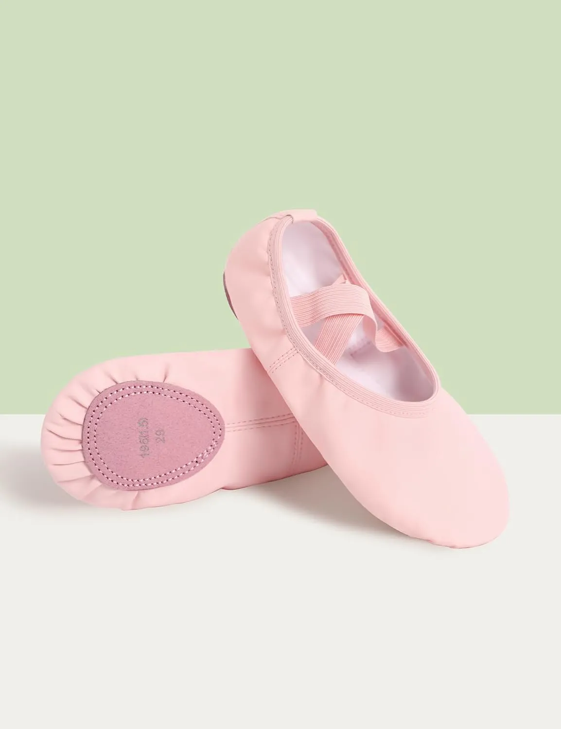 Phoeswan Ballet Shoes for Girls, PU Leather Girls Dance Slippers for Toddler/Little Kid/Big Kid