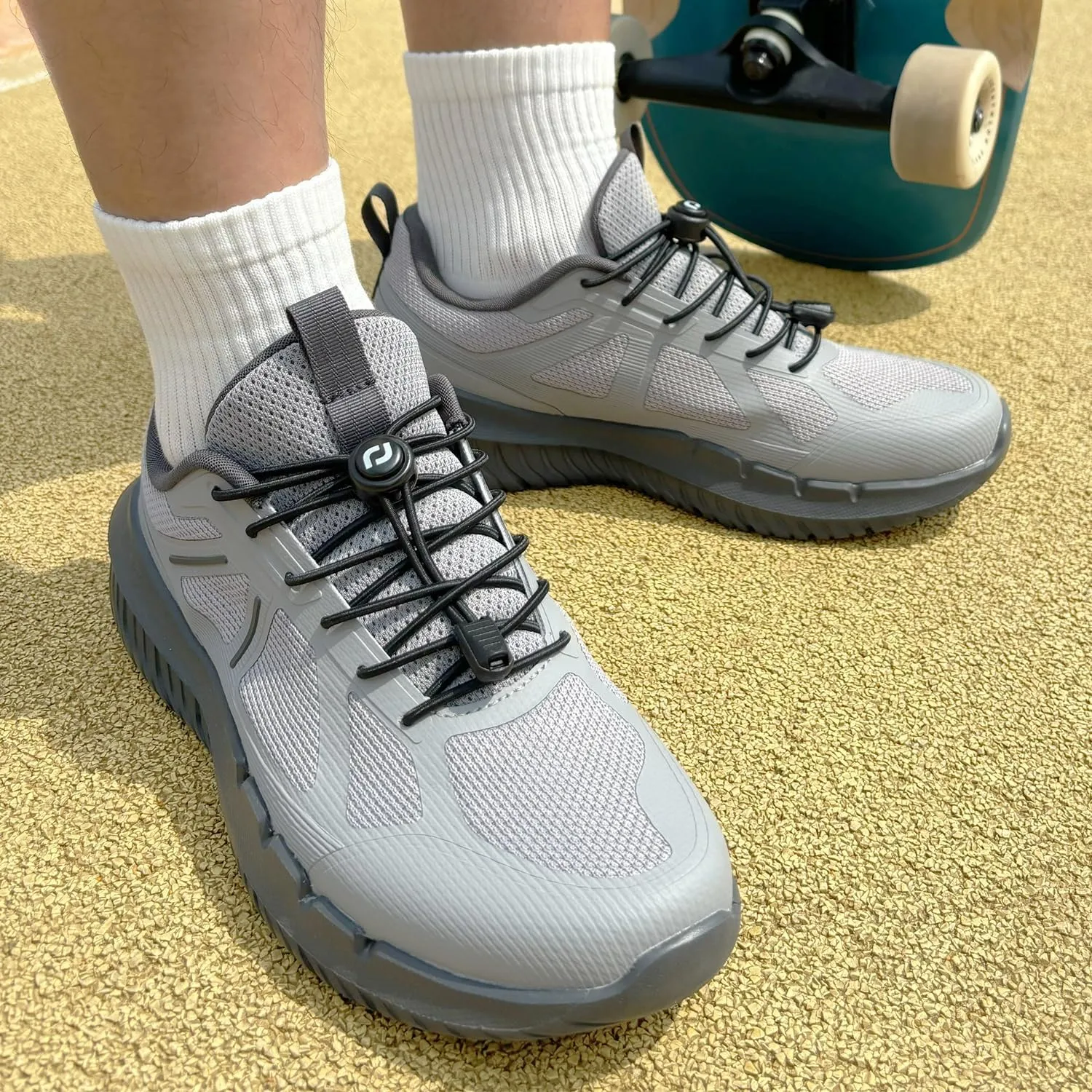 RJ-Sport Tieless Elastic Shoe Laces - Heavy Duty No Tie Shoelaces for Kids and Adult with Strong Lock and Speed Shoestrings