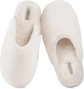 Snug Leaves Women's Fuzzy Scuff Slippers Soft Comfy Memory Foam Non-slip Indoor House Shoes