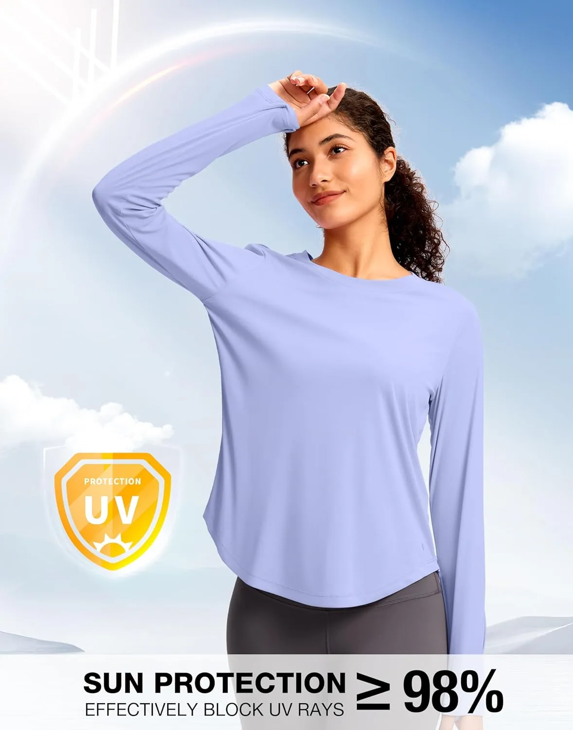 Soothfeel Women's UPF 50  Sun Shirts Long Sleeve SPF UV Protection Rash Guard Lightweight Quick Dry Hiking Workout Tops
