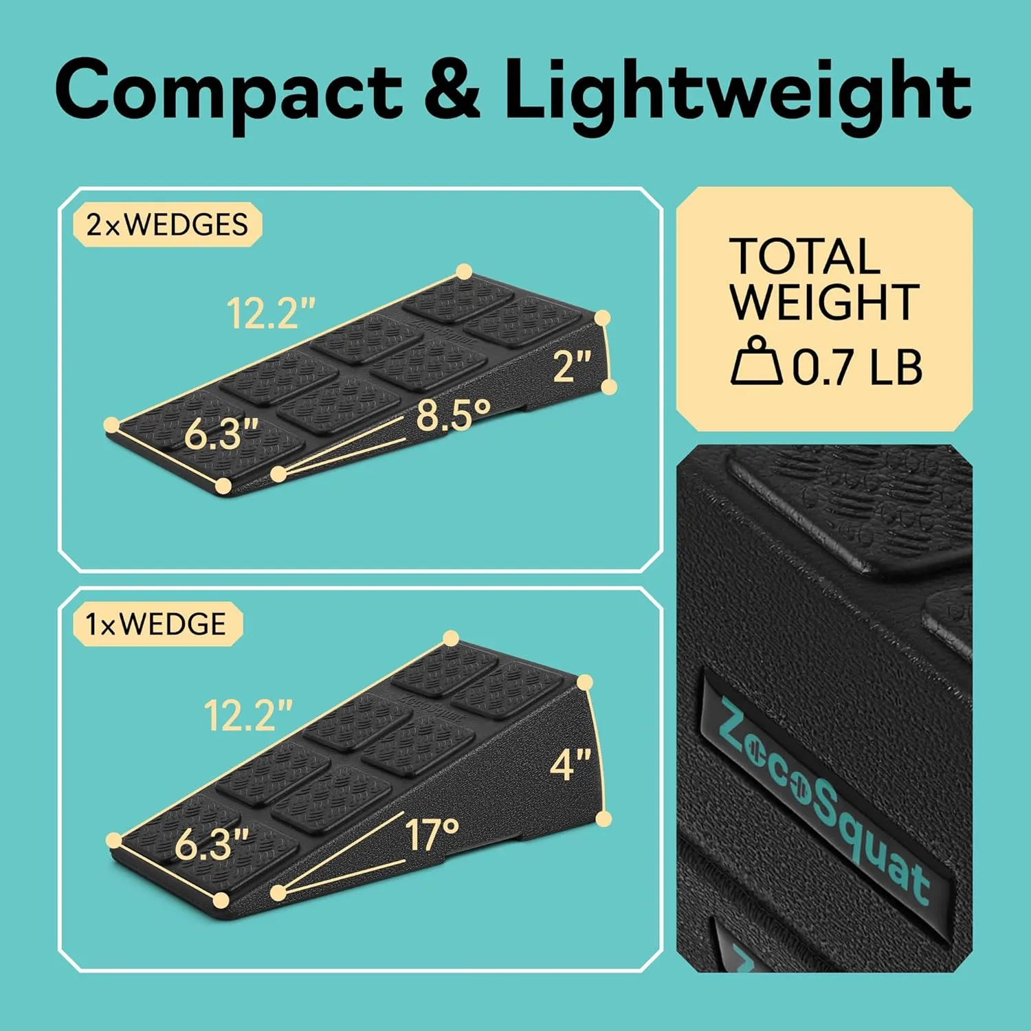 Squat Wedge - Squat Wedge Block 520 LBS Weight Capacity - Slant Board for Calf Stretching - Calf Stretcher Slant Board - yoga blocks