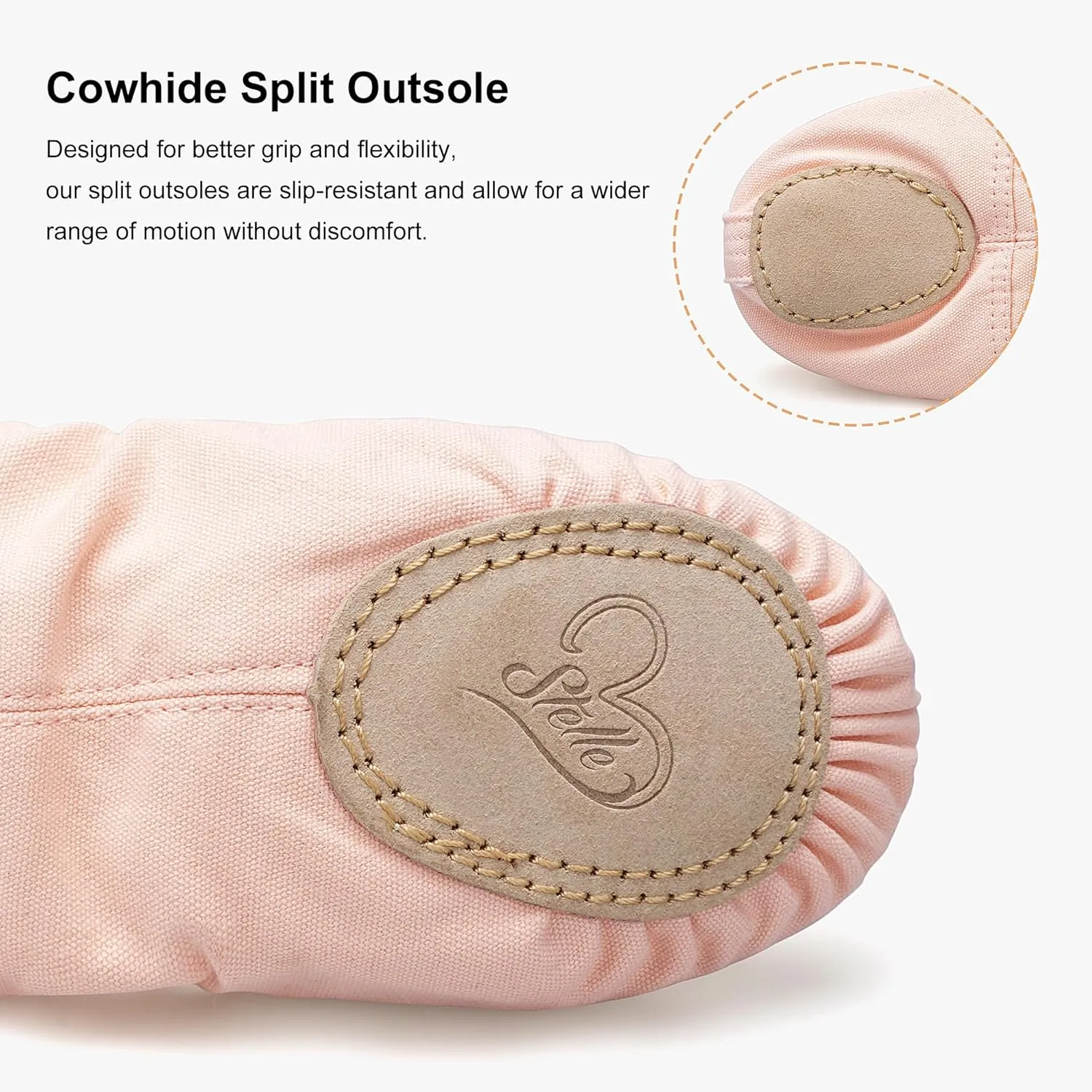 Stelle Ballet Shoes for Women Girls Canvas Ballet Slipper Dance Shoes Yoga Shoes