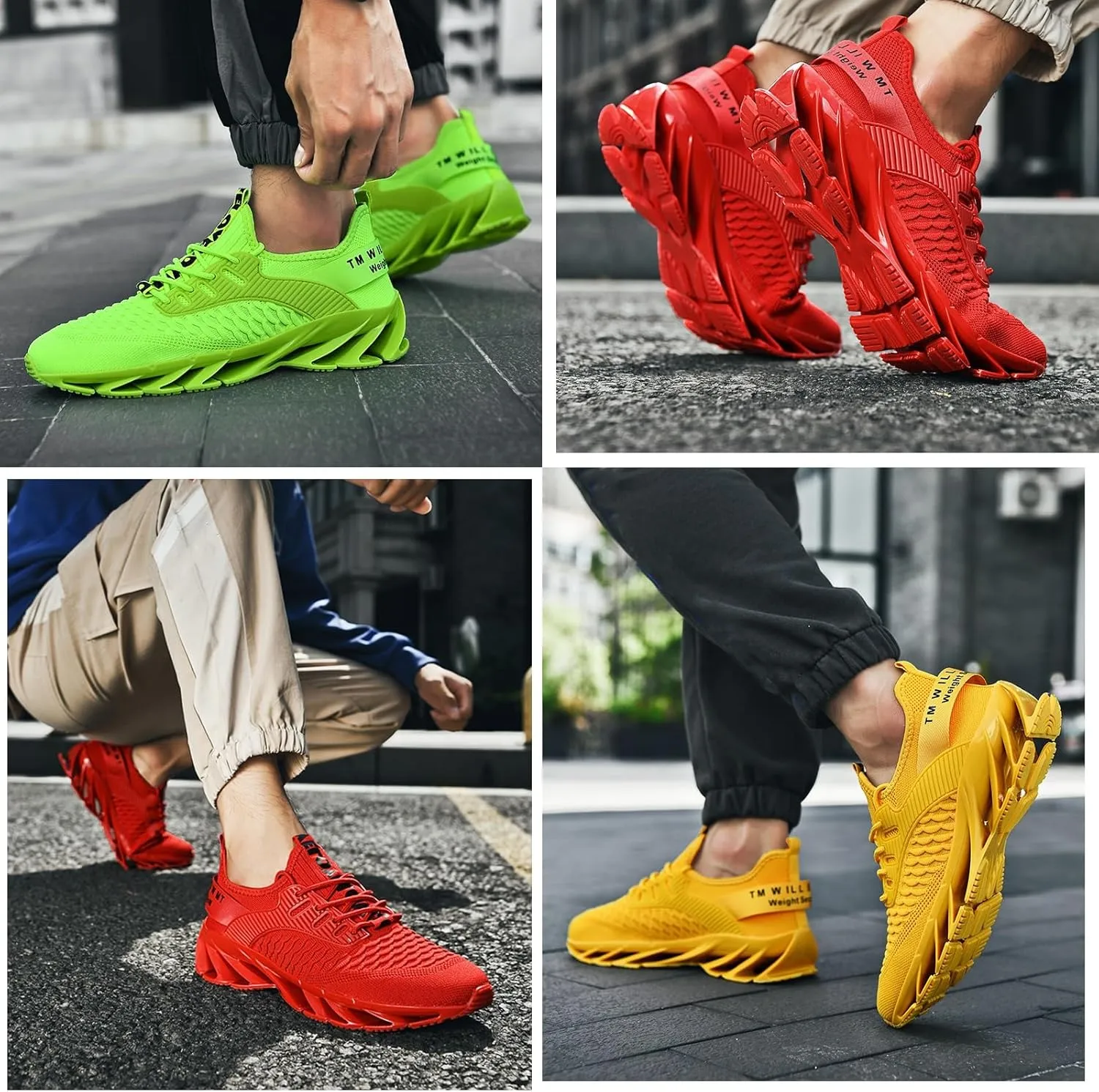 Tallboost Sneakers, Height Boosting Shoes for Men, Mens Tallboost Shoes Walking Shoes Comfort Non Slip Breathable Knit Slip On Sneakers(White,US 10)