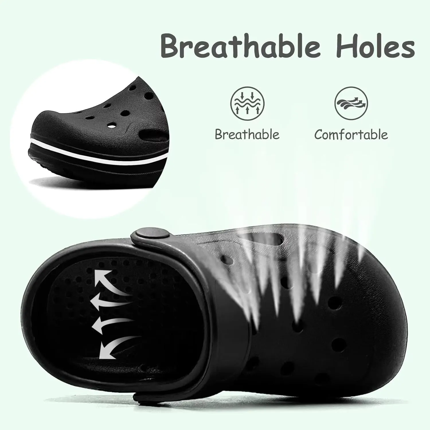 Toddler Girls Boys Clogs Classic Garden Shower Beach Pool Swim Slip on Sandals Slides Children Kid Cute Water Shoes
