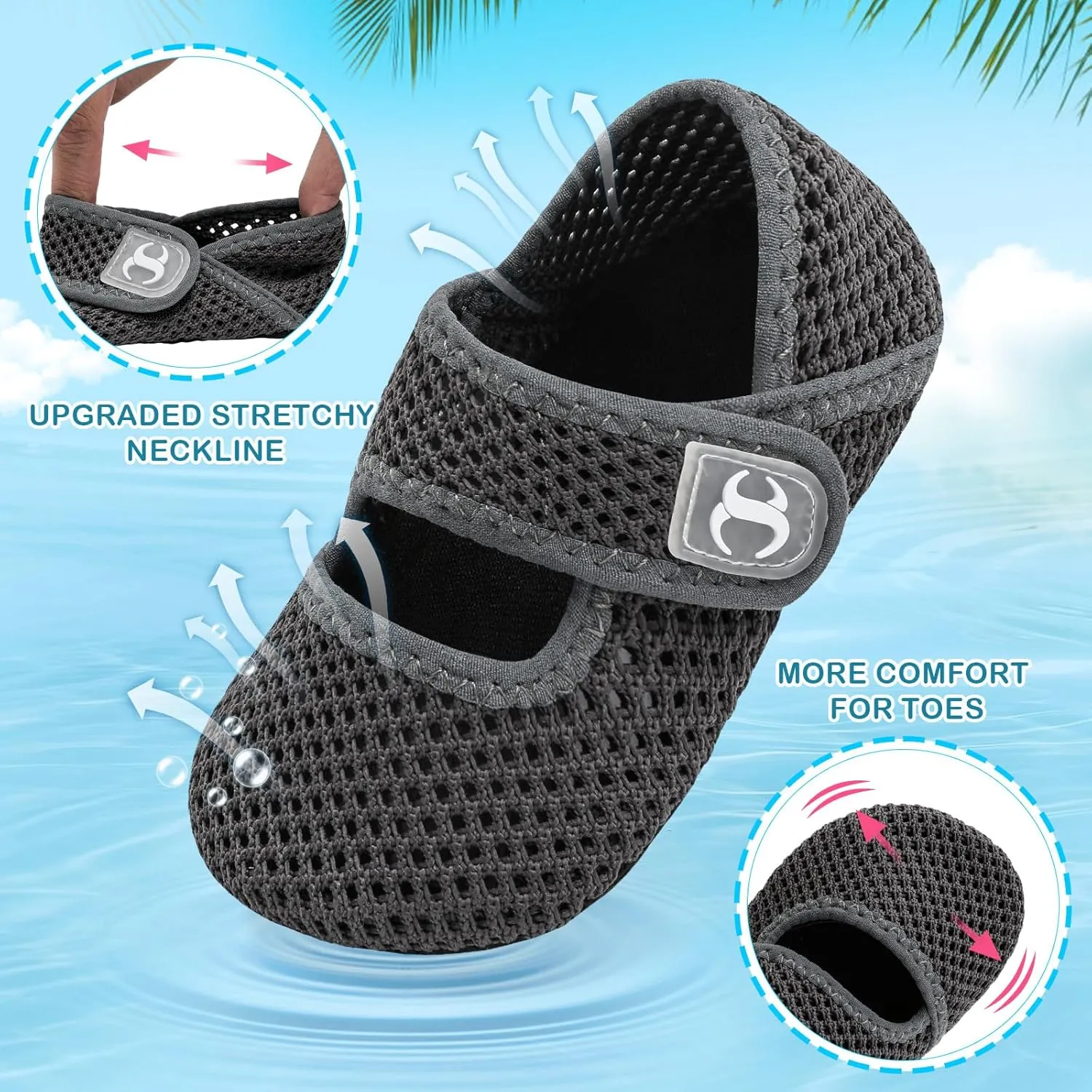Toddler Water Shoes Baby Boy Girl Beach Swim Shoes Quick Dry Barefoot Socks Shoes Summer Slide Sandals