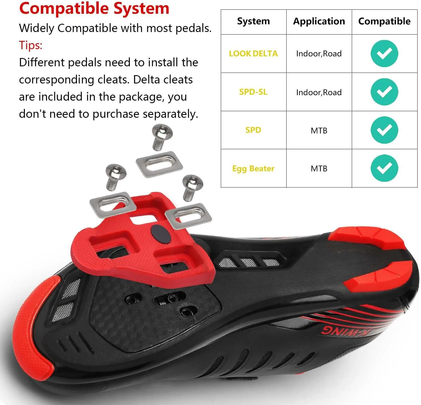 Unisex Cycling Shoes Compatible with pelaton Indoor Road Bike Shoes Mountain Bike Shoes for Men and Women Delta Cleats Clip Outdoor Pedal Bicycle Shoes MTB Shoes for Men