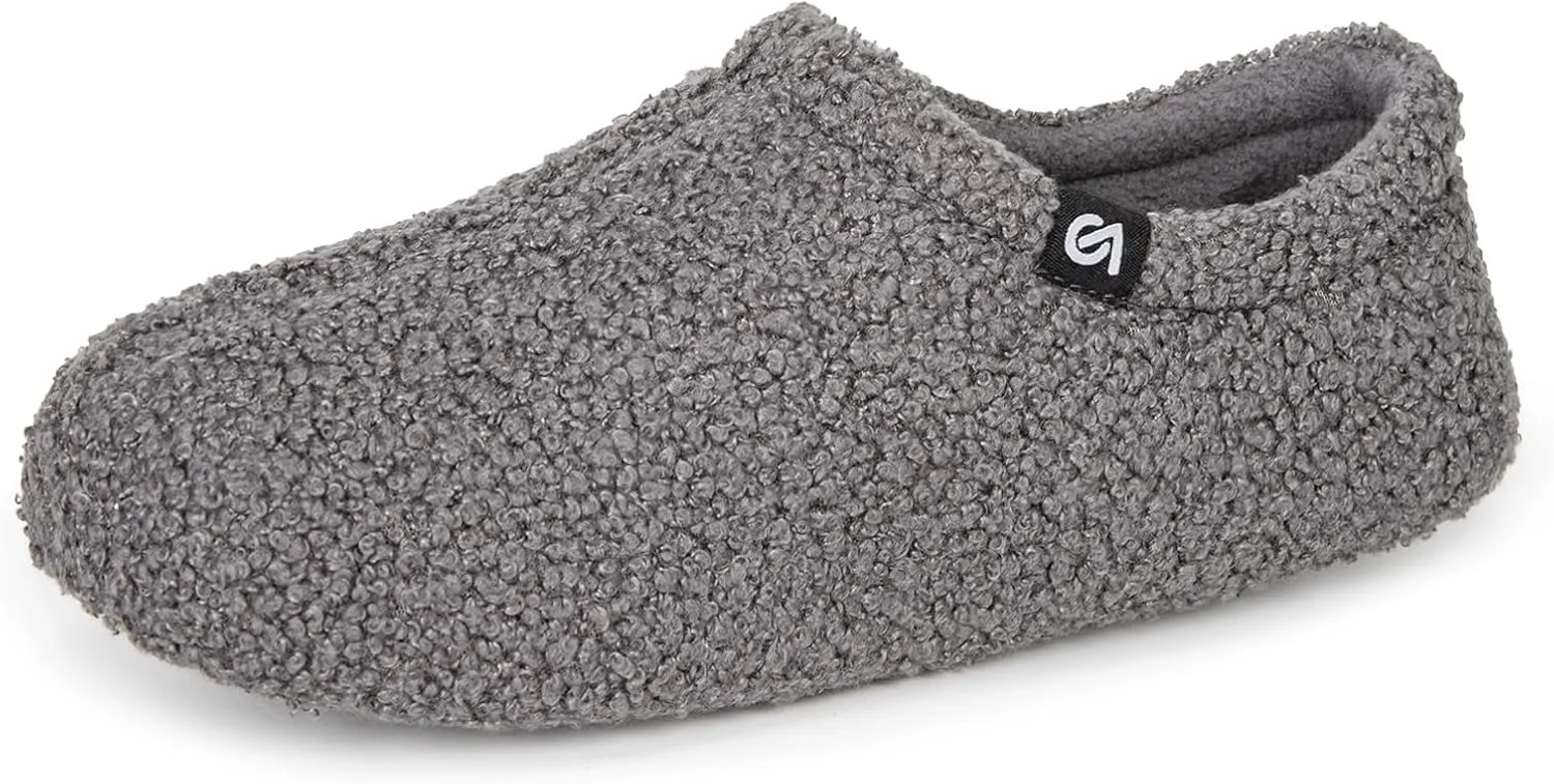 VeraCosy Women's Fuzzy Teddy Slippers Lightweight Memory Foam Indoor House Shoes