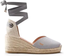 VISCATA Gava Canvas Wedge Handmade 2  Heel Women's Sandals with Breathable Cotton Canvas V-cut Vamp and 100% Natural Jute Midsole for all Casual Occasions