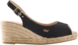 VISCATA Gavina Canvas Slingback Wedge with Ankle Strap Handmade 2  Heel Women's Sandals with Breathable Organic Cotton Canvas and 100% Natural Jute Midsole for all Casual Occasions