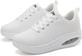 Walking Shoes for Women Air Cushion Nurse Slip Resistant Work Running Sneakers Food Service Platform Comfortable All Day Weight Light