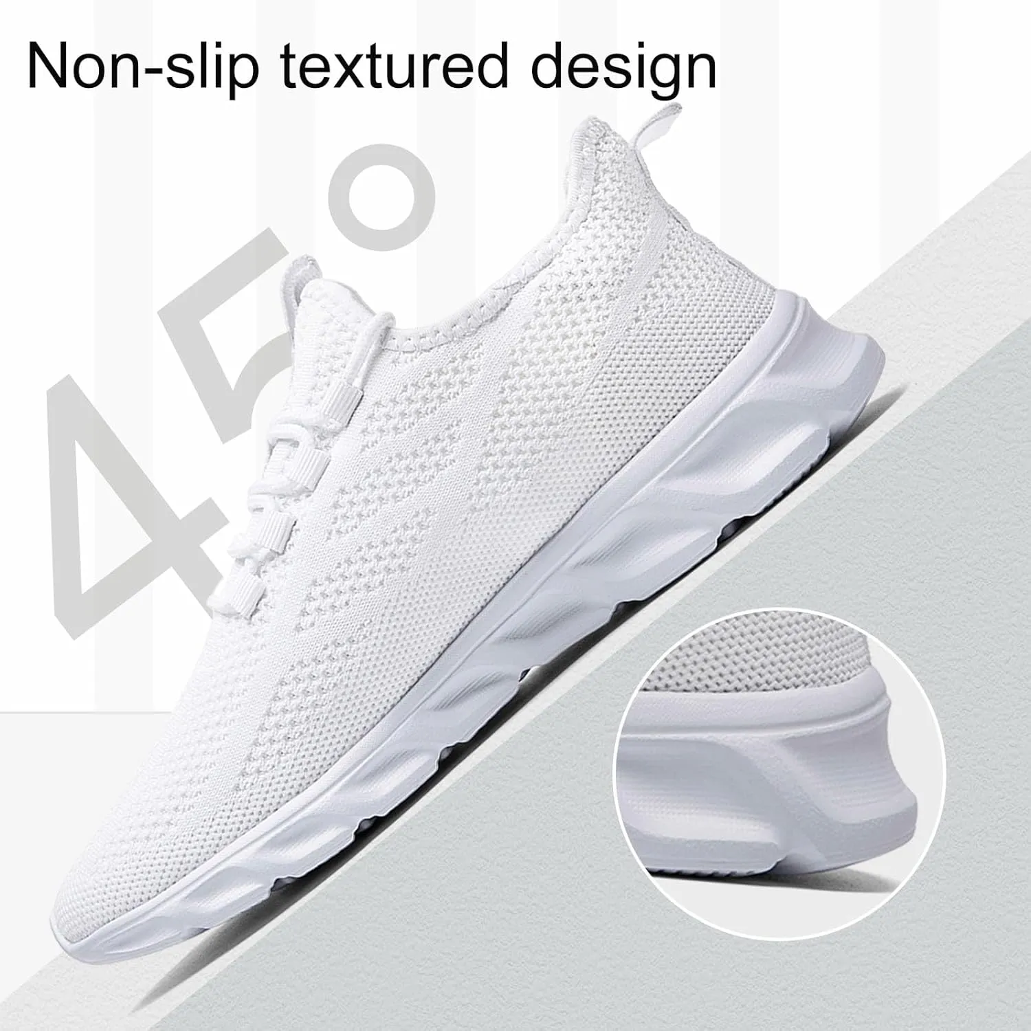 WCIDFY Mens Running Shoes Mesh Breathable Tennis Shoes Lightweight Walking Sneakers Comfortable for Gym