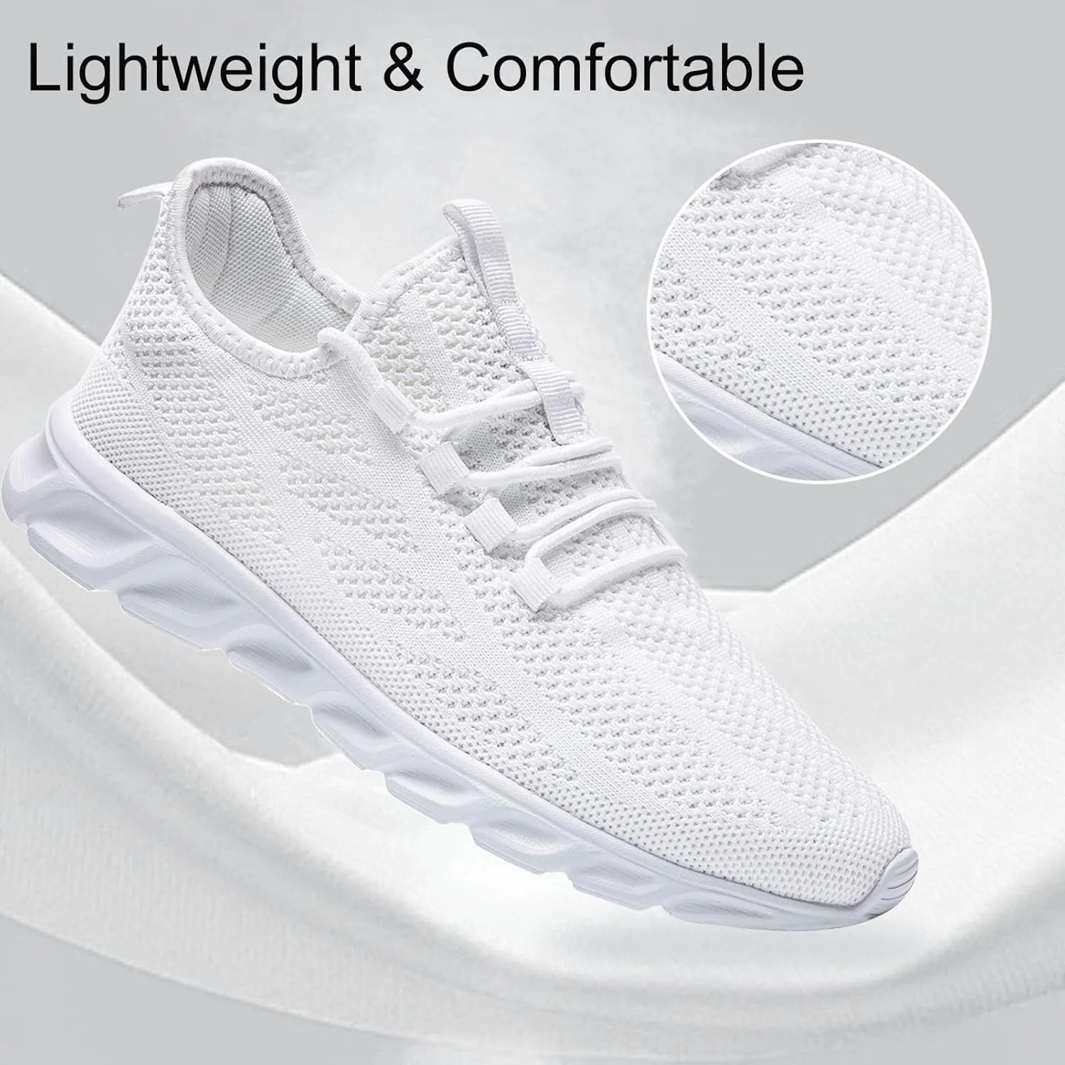 WCIDFY Mens Running Shoes Mesh Breathable Tennis Shoes Lightweight Walking Sneakers Comfortable for Gym
