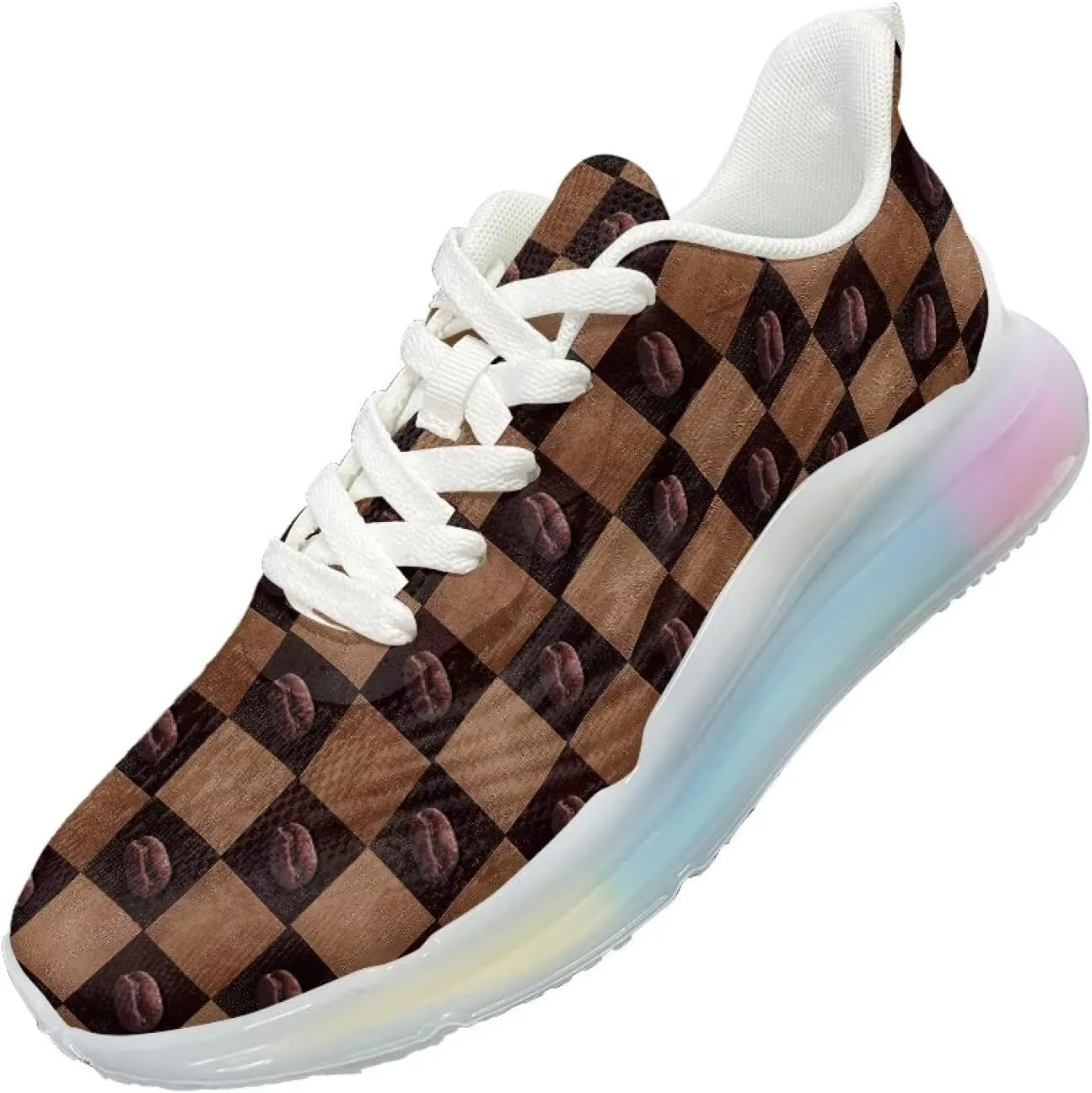 Women's Flower Sneakers Cozy Breathable Lightweight Non-Slip Air Cushion Outdoor Running Shoes for Women US 6-11