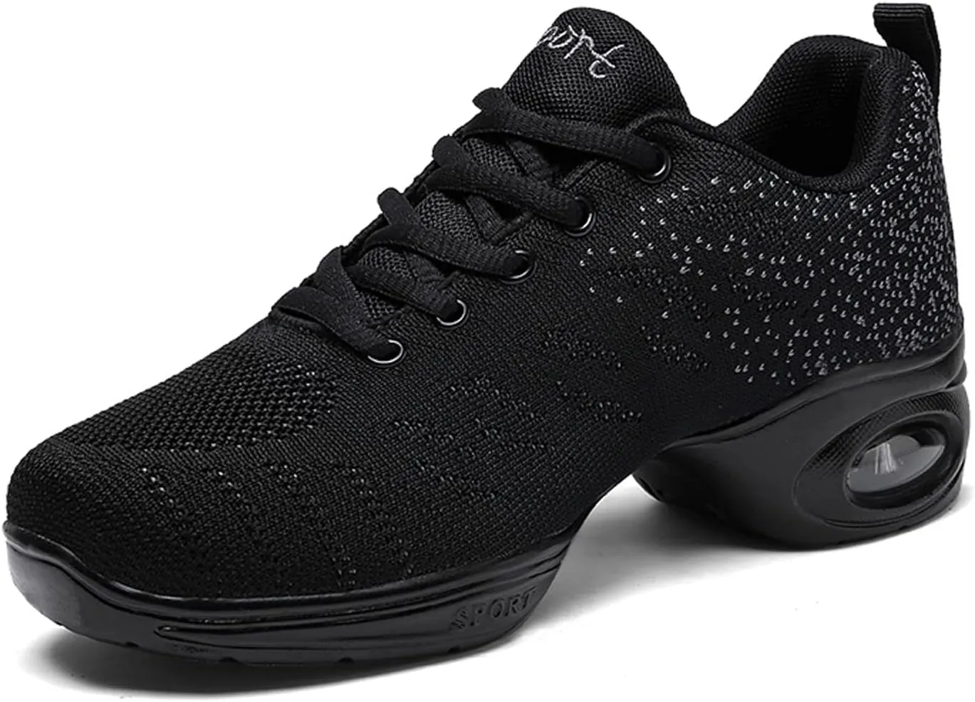 Women's Jazz Shoes Lace-up Dance Sneakers Lady Split Sole Air Cushion Modern Dance Shoes Platform