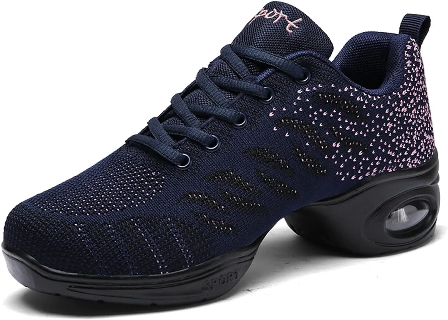 Women's Jazz Shoes Lace-up Dance Sneakers Lady Split Sole Air Cushion Modern Dance Shoes Platform